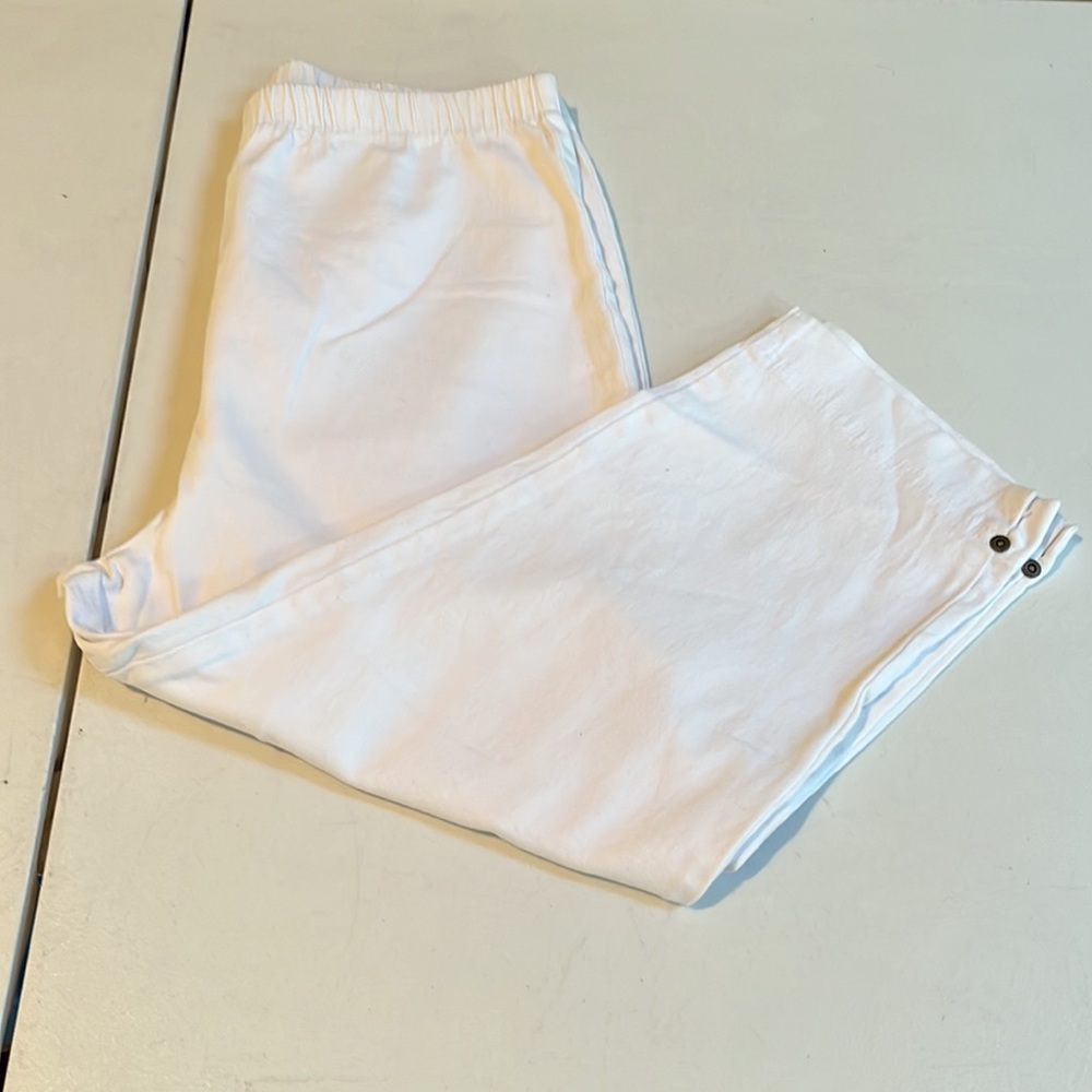 Route 66 size large white cropped stretch flat front elastic waist denim legging - Picture 12 of 12